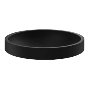 RAVA - czarna, matowa umywalka nablatowa, Fi 42cm