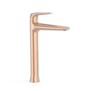 TRES FUJI Bateria jednouchwytowa umywalkowa XL- matowe różowe złoto 24k