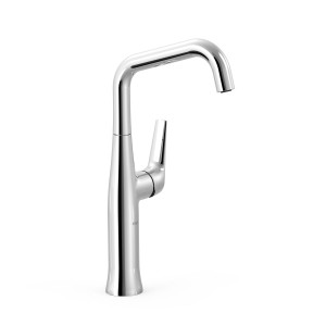 TRES FUJI Wysoka bateria jednouchwytowa umywalkowa z boczną dźwignią, chrom