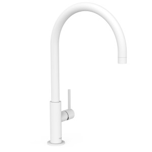 STUDY Bateria jednouchwytowa XL umywalkowa z boczną dźwignią- biały mat