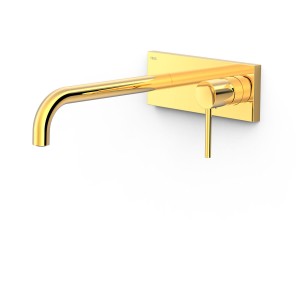 STUDY Elementy zewnętrzne do podtynkowego korpusu baterii umywalkowej- złoto 24K