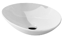 OXY Umywalka ceramiczna , nablatowa , 49 cm biała