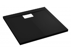 VEGAR CZARNY Brodzik akrylowy prostokątny posadzkowy 120x80x1,5 cm
