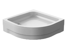 PAKO Brodzik akrylowy półokrągły  80x80x12 cm