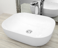 MONA SLIM Umywalka nablatowa 50x40 cm , biała