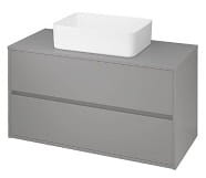 CREA Szafka wisząca z blatem uniwersalnym 100 cm , szary mat