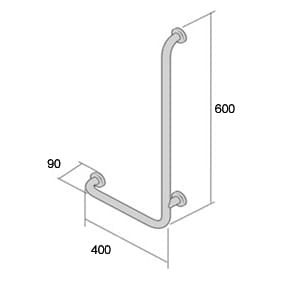 Uchwyt poziomo-pionowy "L" 400 x 600 mm do montażu