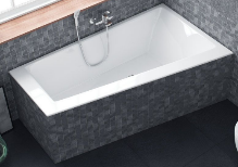 SFERA SLIM Wanna akrylowa asymetryczna P 170x100 cm , biała