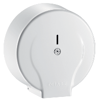 Pojemnik na papier toaletowy jumbo - 400 m , stal, biały lakier