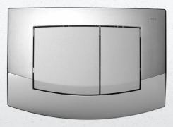 TECE ambia Przycisk spłukujący do WC podwójny , chrom połysk/chrom mat