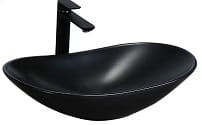 ROYAL BLACK Umywalka nablatowa 60x36 cm , czarny mat