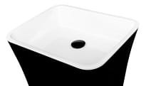 BESCO Assos B&W Umywalka nablatowa 40x50x15 cm , biało-czarna
