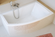 MAGNUS Wanna akrylowa asymetryczna P 160x95 cm , biała