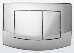 TECE ambia Przycisk spłukujący do WC podwójny , chrom mat