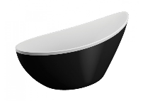 ZOE  Wanna akrylowa wolnostojąca 180x80 cm , czarny połysk