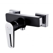 MILLE BLACK Bateria mechaniczna natryskowa, jednouchwytowa , chrom czarny