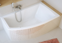 MAGNUS Wanna akrylowa asymetryczna P 150x85 cm , biała