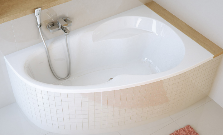 NEWA PLUS Wanna akrylowa asymetryczna P 150x95 cm , biała