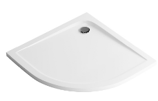 SENSE  Brodzik półokrągły niski 90 cm, biały