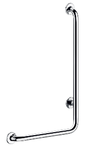 Poręcz natryskowa w kształcie litery „L” Ø32, H. 750 mm , model lewy , Inox błyszczący