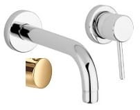 FUTURO Bateria umywalkowa podtynkowa , wylewka 25 cm , złota