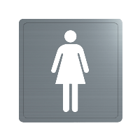 Piktogram samoprzylepny , „Kobieta" , Inox satynowy