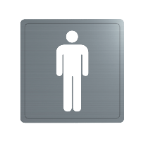 Piktogram samoprzylepny , „Meżczyzna" , Inox satynowy