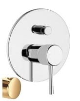 FUTURO Bateria natryskowa-wannowa podtynkowa z przełącznikiem , bez zestawu natryskowego , złota