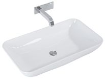 FRESI Umywalka ceramiczna , nablatowa , 70 cm biała