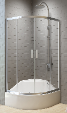 NEW VARIA Kabina prysznicowa 80 cm półokrągła , czyste , niska