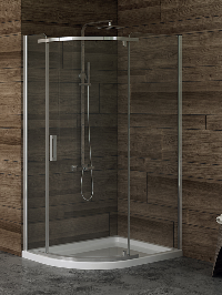 NEW KOMFORT  Kabina prysznicowa  100x80 asymetryczna czyste