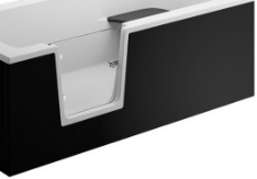 Obudowa akrylowa do wanny prostokątnej Vovo- front 170x58 cm , czarny